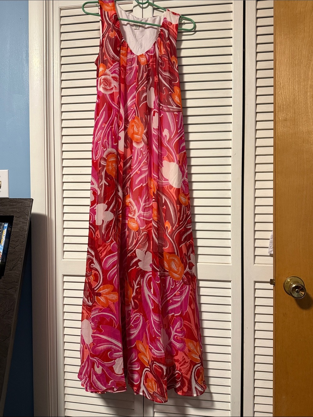 NWT Coldwater Creek Pink & Orange Floral Maxi Skirt